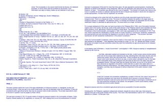 corral. The municipality or city council shall furnish the Bureau, for statistical
purposes, on forms which shall be furnished by the Bureau, such
information and data on fishery matters as are reflected in such forms.
46 Section 149.
47 Section 447[a][1][vi]; Section 458[a][1][vi]; Section 468[a][1][vi].
MENDOZA, J., concurring:
1 §§I and III.
2 §IV.
3 Quoted in Respondents Comment on the Petition. p. 7.
4 Toufexis. All God's Creatures Priced to Sell. Time, July 19, 1993, p. 32.
5 Supra note 3 at p. 8.
6 Supra note 4 at p. 34.
7 §4.
8 §5.
9 Office Order No. 33, s. 1993.
10 R.A. No. 7160, §458(a)(1 )(vi) and §468(a)(1)(vi).
11 Ermita-Malate Hotel and Motel Operators Ass'n v. City Mayor, 20 SCRA 849, 857
(1967), citingO'Gozman & Young v. Hartford Fire Ins. Co., 282 U.S. 255, 257, 75 L.Ed. 324, 328
(1931).
12 Nebbia v. New York, 291 U.S. 502 (1934). See also Lansang v. Garcia, 42 SCRA 448, 481
(1971): People v. Ferrer, 48 SCRA 382 (1972).
13 39 Phil. 102, 111 (1918).
14 Roschen v. Ward, 279 U.S. 337, 339, 73 L.Ed. 722, 728 (1929), quoted by this Court in
Ermita-Malate Hotel and Motel Operators Ass'n v. City Mayor, 20 SCRA at 867.
15 People v. Echegaray, G.R. No. 117472, Feb. 7, 1997 (death penalty statute valid).
BELLOSILLO, J.: dissenting:
1 Alliance of Government Workers v. Minister of Labor, G.R. No. 60403, 3 August 1983, 124
SCRA 1.
2 San Miguel Brewery, Inc. v. Magno, No. L-2187, 29 September 1967, 21 SCRA 292.
3 G.R. No. 111097, 20 July 1994, 234 SCRA 255.
4 Almeda v. Florentino, No. L-23800, 21 December 1965, 15 SCRA 514.
5 Martin, Ruperto G., Public Corporations, Rev. Ed., p. 46, citing Elliot, Municipal Corporations,
p. 33.
6 Pimentel, Aquilino, The Local Government Code of 1991, Key to National Development, 1993,
p. 19.
7 See Note 5, p. 69, citing U.S. v. Chan Tienco, 25 Phil. 89 (1913).
8 See Note 6, p. 73.
9 Cruz v. Paras, Nos. L-42571-72, 25 July 1983, 123 SCRA 569.
G.R. No. L-32266 February 27, 1989
THE DIRECTOR OF FORESTRY, petitioner vs.
RUPERTO A. VILLAREAL, respondent.
CRUZ, J.:
The basic question before the Court is the legal classification of mangrove swamps, or manglares, as they are
commonly known. If they are part of our public forest lands, they are not alienable under the Constitution. If they are
considered public agricultural lands, they may be acquired under private ownership. The private respondent's claim
to the land in question must be judged by these criteria.
The said land consists of 178,113 square meters of mangrove swamps located in the municipality of Sapian, Capiz.
Ruperto Villareal applied for its registration on January 25, 1949, alleging that he and his predecessors-in-interest
had been in possession of the land for more than forty years. He was opposed by several persons, including the
petitioner on behalf of the Republic of the Philippines. After trial, the application was approved by the Court of First
Instance. of Capiz. 1
The decision was affirmed by the Court of Appeals. 2
The Director of Forestry then came to this
Court in a petition for review on certiorari claiming that the land in dispute was forestal in nature and not subject to
private appropriation. He asks that the registration be reversed.
It should be stressed at the outset that both the petitioner and the private respondent agree that the land is
mangrove land. There is no dispute as to this. The bone of contention between the parties is the legal nature of
mangrove swamps or manglares. The petitioner claims, it is forestal and therefore not disposable and the private
respondent insists it is alienable as agricultural land. The issue before us is legal, not factual.
For a proper background of this case, we have to go back to the Philippine Bill of 1902, one of the earlier American
organic acts in the country. By this law, lands of the public domain in the Philippine Islands were classified into three
grand divisions, to wit, agricultural, mineral and timber or forest lands. This classification was maintained in the
Constitution of the Commonwealth, promulgated in 1935, until it was superseded by the Constitution of 1973. That
new charter expanded the classification of public lands to include industrial or commercial, residential, resettlement,
and grazing lands and even permitted the legislature to provide for other categories. 3
This provision has been
reproduced, but with substantial modifications, in the present Constitution.4
Under the Commonwealth Constitution, which was the charter in force when this case arose, only agricultural lands
were allowed to be alienated. 5
Their disposition was provided for under C.A. No. 141. Mineral and timber or forest
lands were not subject to private ownership unless they were first reclassified as agricultural lands and so released
for alienation.
In the leading case of Montano v. Insular Government, 6
promulgated in 1909, mangrove swamps or manglareswere
defined by the Court as:
... mud flats, alternately washed and exposed by the tide, in which grows various kindred plants
which will not live except when watered by the sea, extending their roots deep into the mud and
casting their seeds, which also germinate there. These constitute the mangrove flats of the
tropics, which exist naturally, but which are also, to some extent cultivated by man for the sake
of the combustible wood of the mangrove and like trees as well as for the useful nipa palm
propagated thereon. Although these flats are literally tidal lands, yet we are of the opinion that
they cannot be so regarded in the sense in which that term is used in the cases cited or in
general American jurisprudence. The waters flowing over them are not available for purpose of
navigation, and they may be disposed of without impairment of the public interest in what
remains.
x x x
Under this uncertain and somewhat unsatisfactory condition of the law, the custom had grown of
converting manglares and nipa lands into fisheries which became a common feature of
settlement along the coast and at the same time of the change of sovereignty constituted one of
the most productive industries of the Islands, the abrogation of which would destroy vested
interests and prove a public disaster.
Mangrove swamps were thus considered agricultural lands and so susceptible of private ownership.
Subsequently, the Philippine Legislature categorically declared, despite the above-cited case, that mangrove
swamps form part of the public forests of this country. This it did in the Administrative Code of 1917, which became
effective on October 1 of that year, thus:
 
