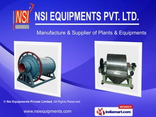 Manufacture & Supplier of Plants & Equipments 