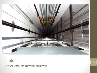14
TYPICAL TRACTION ELEVATOR HOISTWAY
 