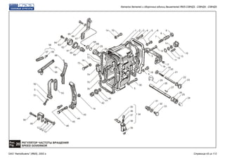 РЕГУЛЯТОР ЧАСТОТЫ ВРАЩЕНИЯ
SPEED GOVERNOR
Рис.
20Fig.
54
53 34
40
15
50
51
56
49
12
48
47
12
5
52
48
55
5857
64
63
62
61
60
59
65
66
67
68
69
25
26
71
72
14
73
74
75
76
41
42
14
43
44
45
46
30
5
5
18
7014 1 2 3 4 5 6 9
8
7
13
11
12
14
10
17
16
5
20
21
22
23
19
24
25
26
27
28
29
31
32
3335
36
37
38
39
34
Каталог деталей и сборочных единиц двигателей ЯМЗ-238НД3, -238НД4, -238НД5
ОАО "Автодизель" (ЯМЗ), 2002 г. Страница 43 из 112
 
