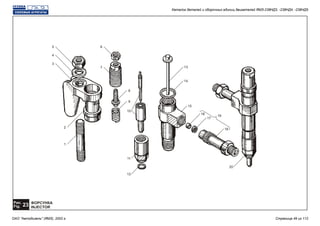 ФОРСУНКА
INJECTOR
Рис.
23Fig.
2
13
8
20
3
4
5
1
6
7
9
10
11
12
14
15
16
17
18
19
Каталог деталей и сборочных единиц двигателей ЯМЗ-238НД3, -238НД4, -238НД5
ОАО "Автодизель" (ЯМЗ), 2002 г. Страница 49 из 112
 