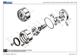 МУФТА ОПЕРЕЖЕНИЯ ВПРЫСКИВАНИЯ ТОПЛИВА
FUEL INJECTION ADVANCE COUPLING
Рис.
28Fig.
16
2
18
3
4
5
6
7
8
9
10
11
12
13
14
15
17
1
Каталог деталей и сборочных единиц двигателей ЯМЗ-238НД3, -238НД4, -238НД5
ОАО "Автодизель" (ЯМЗ), 2002 г. Страница 59 из 112
 