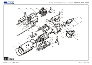 СТАРТЕР
STARTER
Рис.
42Fig.
23
46
26
1
2
3
4
5
6
7
8
9
10
11
2524 27
28
14
32
33
34
35
36
37
31
30
13
14
29
41
40
42
39
38
12
13
14
15
16
17
22
21
20
19
19
18
18
47
14
48
45
49
43
44
14
50
14
46
Каталог деталей и сборочных единиц двигателей ЯМЗ-238НД3, -238НД4, -238НД5
ОАО "Автодизель" (ЯМЗ), 2002 г. Страница 87 из 112
 