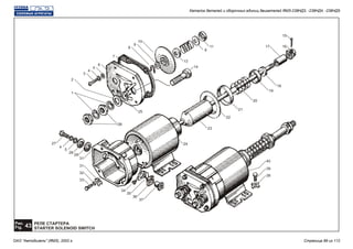 РЕЛЕ СТАРТЕРА
STARTER SOLENOID SWITCH
Рис.
43Fig.
3
33
15
11
49
37
1
2
4
5
6
7
8
9
10
9
13
14
1617
18
19
20
21
22
23
24
40
39
38
36
35
34
32
31
29
28
5
4
27
31
25
26
Каталог деталей и сборочных единиц двигателей ЯМЗ-238НД3, -238НД4, -238НД5
ОАО "Автодизель" (ЯМЗ), 2002 г. Страница 89 из 112
 
