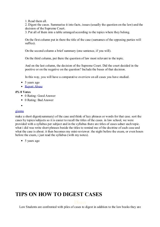 Student case brief example picture