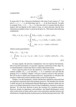 Diffusion Processes And Stochastic Calculus Fabrice Baudoin | PDF