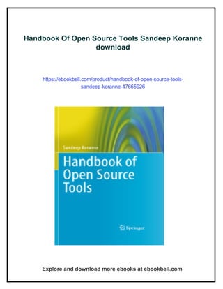 Handbook Of Open Source Tools Sandeep Koranne | PDF