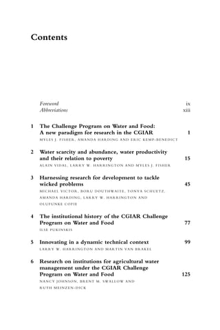 Water Scarcity Livelihoods And Food Security Research And Innovation ...