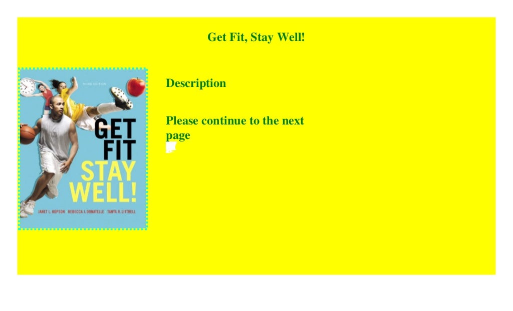 Get Fit, Stay Well! REad_Ebook