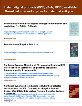 Foundations of complex systems Nonlinear dynamic statistical physics ...