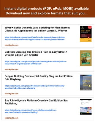 Eclipse Rich Client Platform 2nd Edition Jeff Mcaffer | PDF