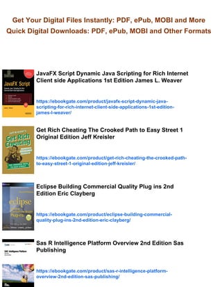 Eclipse Rich Client Platform 2nd Edition Jeff Mcaffer | PDF