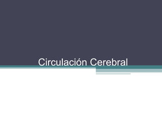 Circulación Cerebral 