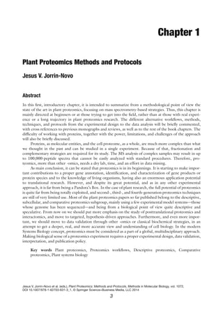 Plant Proteomics 2nd Edition Jesus V Jorrinnovo Setsuko Komatsu | PDF