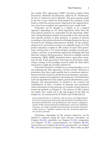 Plant Proteomics 2nd Edition Jesus V Jorrinnovo Setsuko Komatsu | PDF