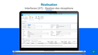 Réalisation
30
Interfaces (3/7) : Gestion des réceptions
 
