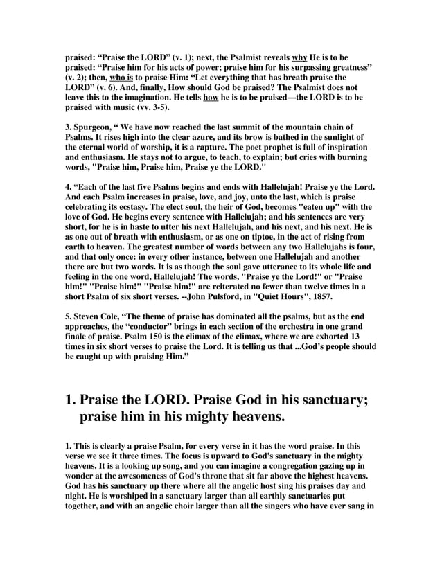 23931734 Psalm 150 commentary PDF 23931734 psalm 150 commentary pdf