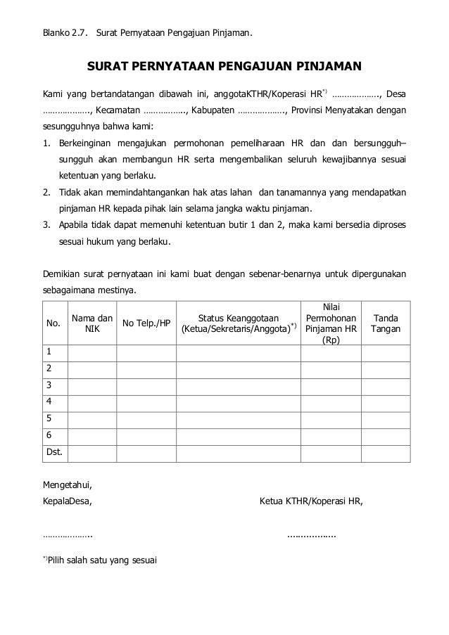 Contoh Surat Penguasaan Pemilikan Tanah