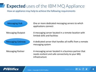2397 The MQ Appliance as a messaging in a box and MQ MFT hub solution ...