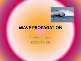 WAVE PROPAGATION
Areeba Shujaat
(2012-TE-16)
 