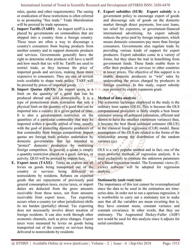 Trade Liberalization and Trade Flows in Nigeria An Aggregated Analysis