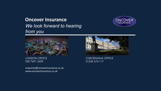 Oncover Insurance Presentation General | PDF
