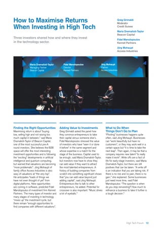 Credit Suisse High-Tech Forum Report
