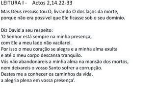 Sunday Portuguese Mass | PPTX