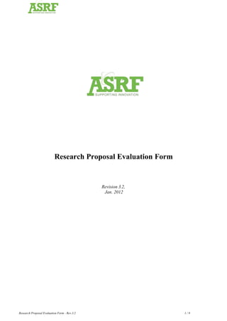 ASRF SDIG evaluation form