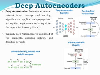 Auto encoders in Deep Learning | PPT