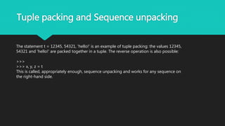 Python data structures | PPT