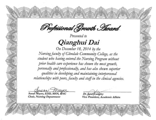 Professional Growth Award