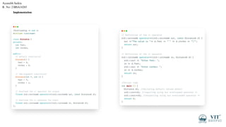 C++ Overloading Operators input output overloading | PPT