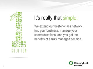 It’s really that simple.
We extend our best-in-class network
into your business, manage your
communications, and you get t...
