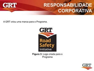 RESPONSABILIDADE
CORPORATIVA
A GRT criou uma marca para o Programa.
Figura 3: Logo criada para o
Programa
 