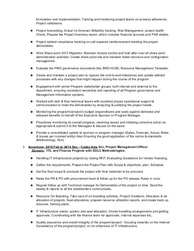 pmp certified resumes