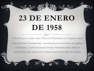 23 de enero de 1958 | PPTX