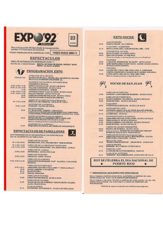 Programa del 23 de junio de EXPO 92