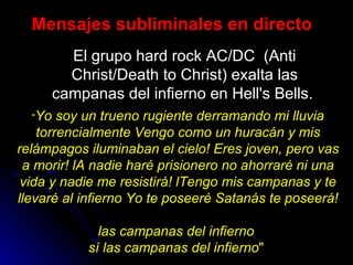 El Rock Satanico Y Sus Mensajes Subliminales