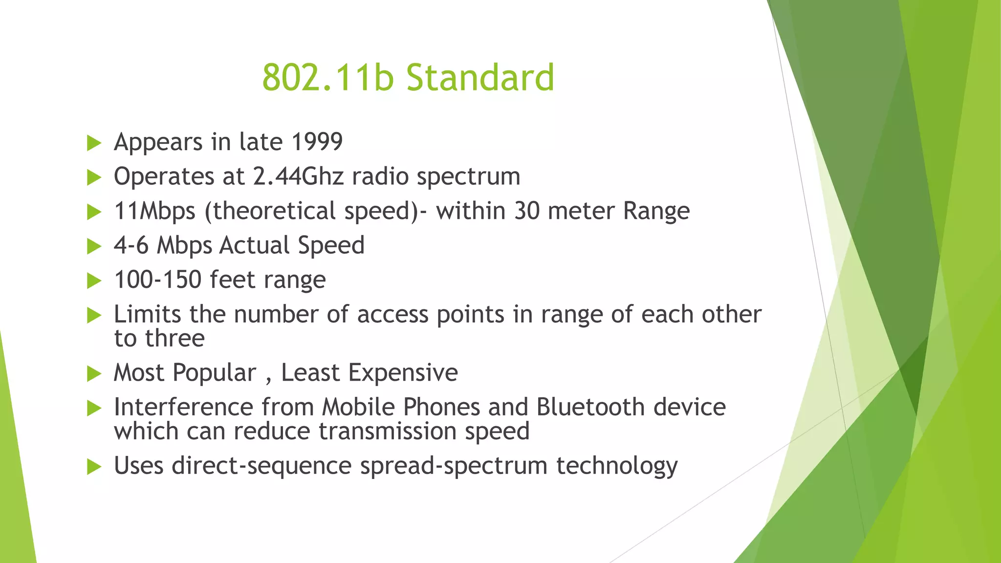 Wifi & 802.11 Standards | PPTX
