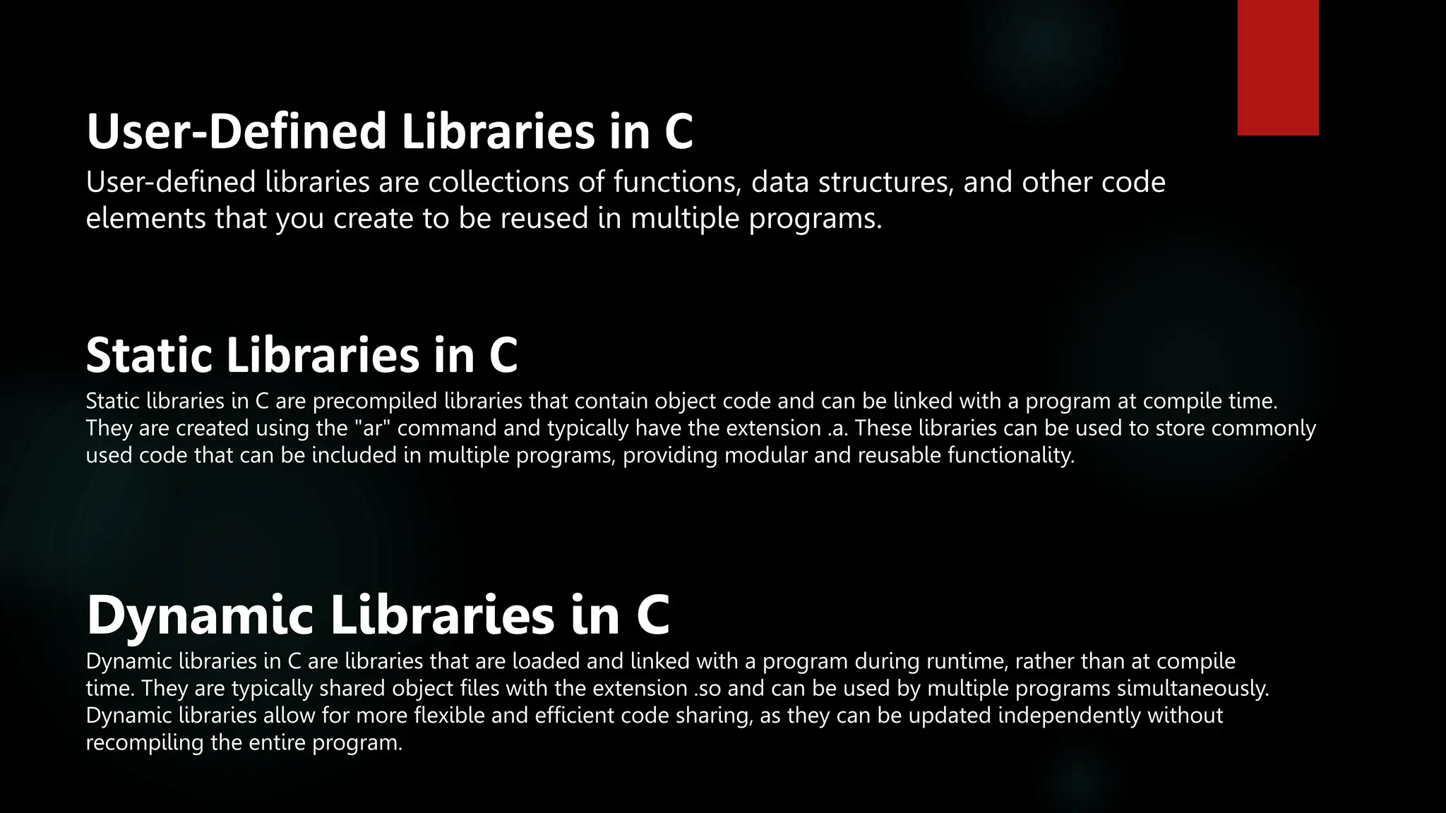 About the C Libraries which are essential | PPT