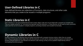About the C Libraries which are essential | PPT