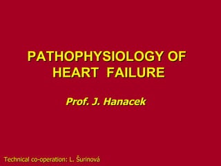 PATHOPHYSIOLOGY OF
           HEART FAILURE

                      Prof. J. Hanacek




Technical co-operation: L. Šurinová
 
