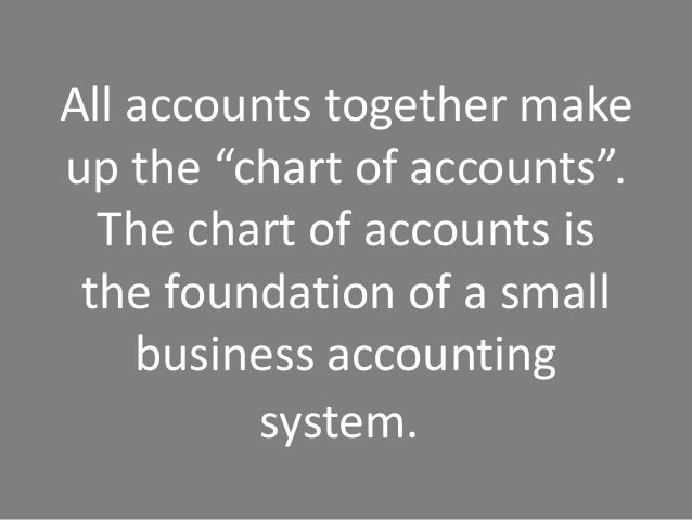Setting Up A Chart Of Accounts For A Small Business