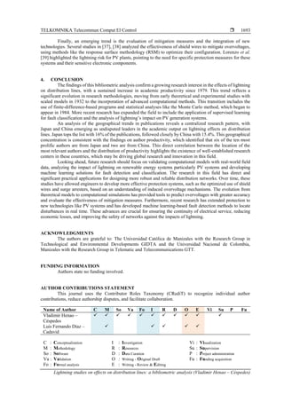 Lightning studies on effects on distribution lines: a bibliometric ...