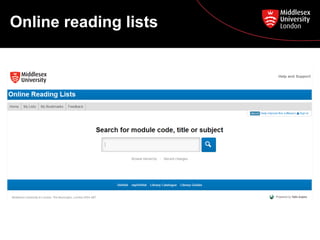 Online reading lists

 