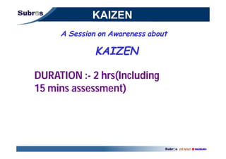 23Kaizen Training (1).pdf for Kaizen related | PDF
