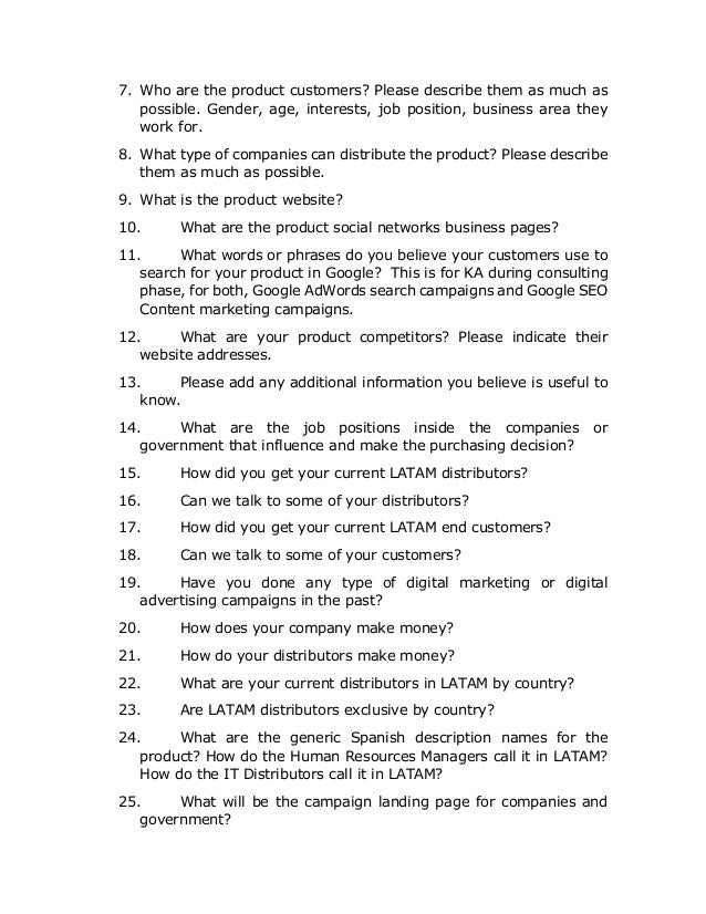 digital marketing questionnaire thesis