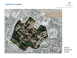 11
OGGETTI DI LAVORO
Area ex
Manicomio
(Imola)
 