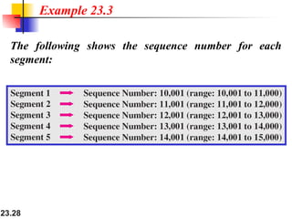 23.28
The following shows the sequence number for each
segment:
Example 23.3
 